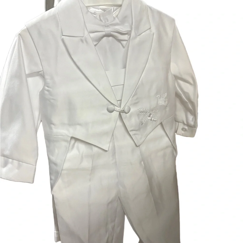 Koala Kids White Formal Suit with Bow Tie